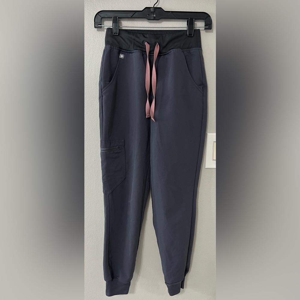 FIGS Technical Collection Gray Jogger Scrub Pants XS EUC